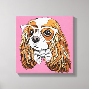 Cavalier King Charles Spaniel Portret Canvas Afdruk