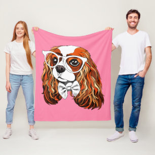 Cavalier King Charles Spaniel Portret Fleece Deken