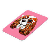 Cavalier King Charles Spaniel Portret Magneet (Linkerzijde)