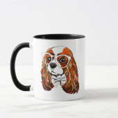 Cavalier King Charles Spaniel Portret Mok (Links)