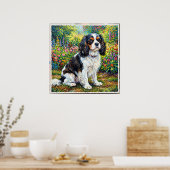 Cavalier King Charles Spaniel Poster de jardin | P (Cuisine)