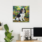 Cavalier King Charles Spaniel Poster de jardin | P (Bureau à domicile)