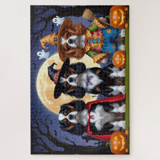 Cavalier King Charles Spaniel Pumpkin Halloween Legpuzzel (Verticaal)