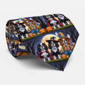 Cavalier King Charles Spaniel Pumpkin Halloween Stropdas (Opgerold)