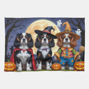 Cavalier King Charles Spaniel Pumpkin Halloween Theedoek