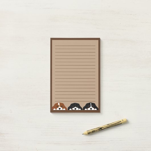Cavalier King Charles Spaniel Puppy Dog Post-it® Notes (Op bureau)