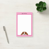 Cavalier King Charles Spaniel Puppy Dog Roze Post-it® Notes (Kantoor)