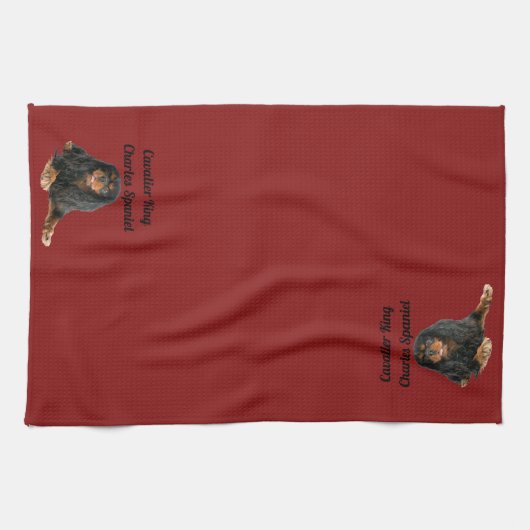 Cavalier King Charles Spaniel Puppy Dog Theedoek (Horizontaal)