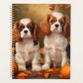 Cavalier King Charles Spaniel Puppy Herfst Pompoen Planner (Voorkant)