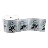 Cavalier King Charles Spaniel Puppy Kerstmis Grosgrain Lint (Spoel)