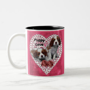 Cavalier King Charles Spaniel puppy liefde Tweekleurige Koffiemok