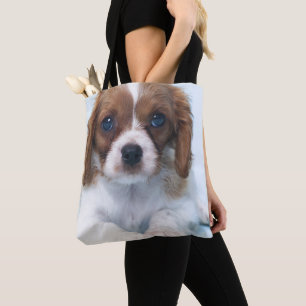 Cavalier King Charles Spaniel Puppy Tote Bag