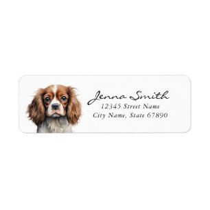 Cavalier King Charles Spaniel Retouradreslabel Etiket