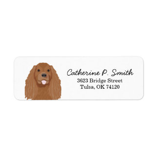 Cavalier King Charles Spaniel Return Address Etiket