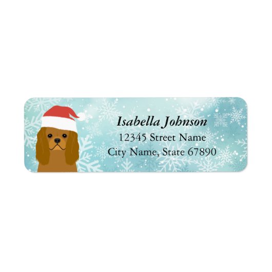 Cavalier King Charles Spaniel Return Address Label (Voorkant)