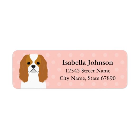 Cavalier King Charles Spaniel Return Address Label (Voorkant)
