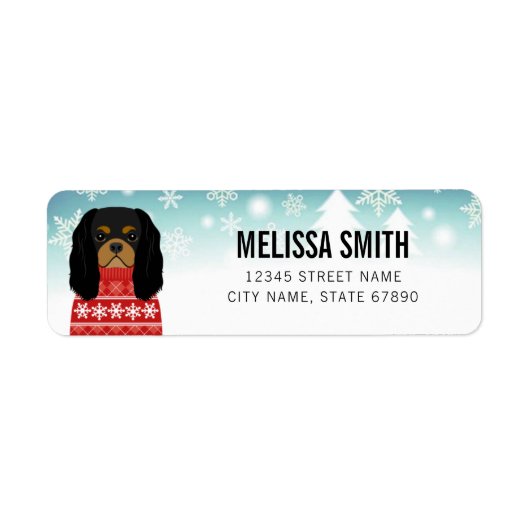 Cavalier King Charles Spaniel Return Address Label (Voorkant)