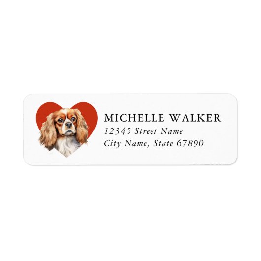 Cavalier King Charles Spaniel Return Address Label (Voorkant)
