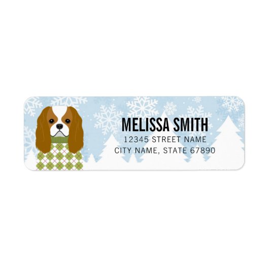 Cavalier King Charles Spaniel Return Address Label (Voorkant)