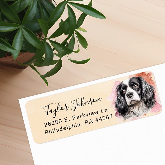 Cavalier King Charles Spaniel Return Address Label
