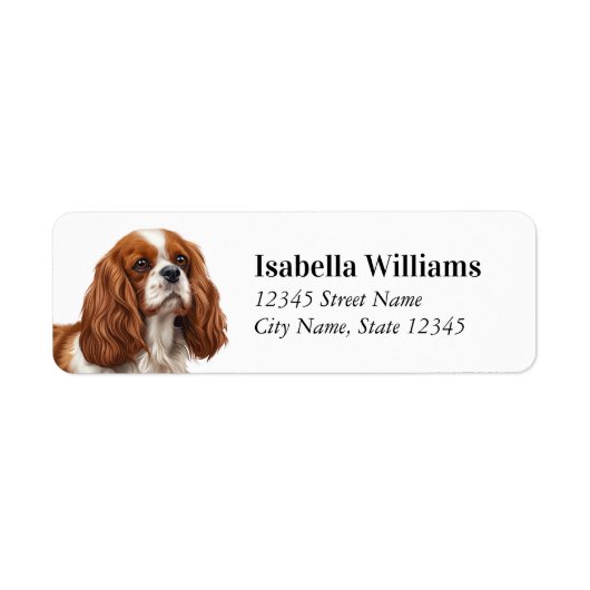 Cavalier King Charles Spaniel Return Address Label (Voorkant)