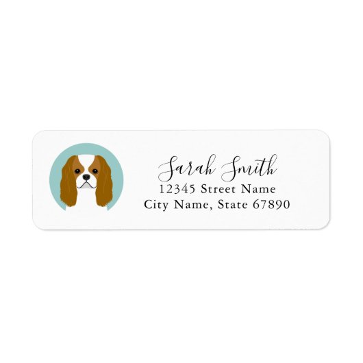 Cavalier King Charles Spaniel Return Address Label (Voorkant)