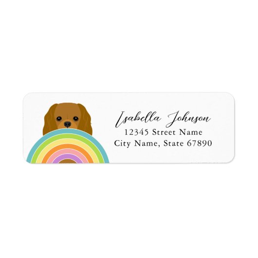Cavalier King Charles Spaniel Return Address Label (Voorkant)