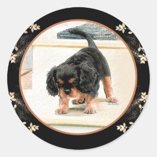 Cavalier King Charles Spaniel Ronde Sticker