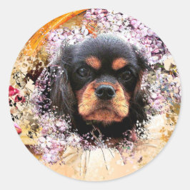 Cavalier King Charles Spaniel Ronde Sticker