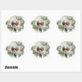 Cavalier King Charles Spaniel Ronde Sticker (Vel)