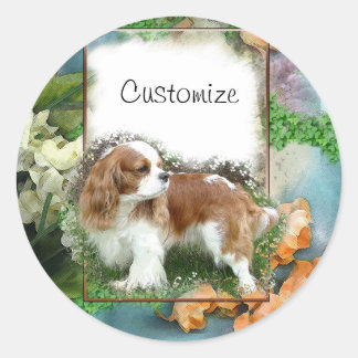 Cavalier King Charles Spaniel Ronde Sticker