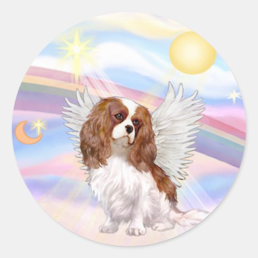 Cavalier King Charles Spaniel Ronde Sticker (Voorkant)