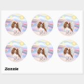 Cavalier King Charles Spaniel Ronde Sticker (Vel)
