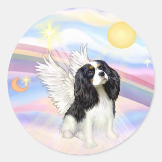 Cavalier King Charles Spaniel Ronde Sticker (Voorkant)