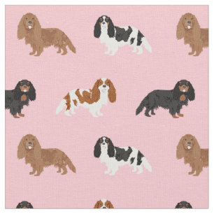Cavalier King Charles Spaniel roze Stof