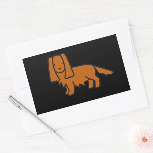 Cavalier King Charles Spaniel Ruby cartoon sticker (Envelop)