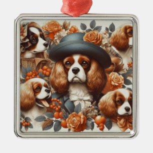Cavalier King Charles Spaniel Schilderij Metalen Ornament