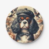 Cavalier King Charles Spaniel Schilderij Papieren Bordje (Voorkant)