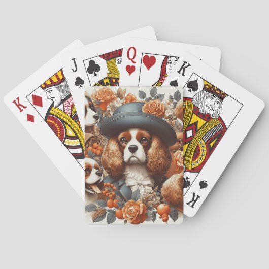  Cavalier King Charles Spaniel Schilderij Pokerkaarten (Achterkant)