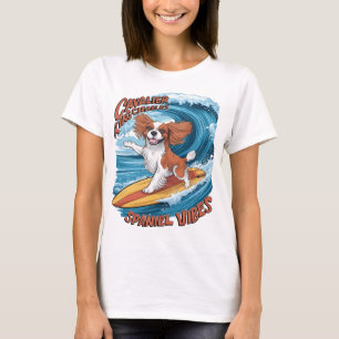 Cavalier King Charles Spaniel Shreds Golfsurfen T-shirt