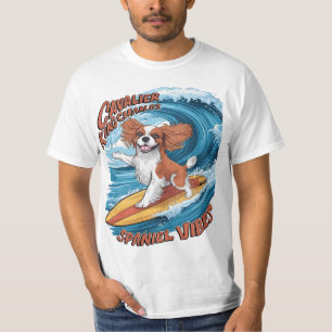 Cavalier King Charles Spaniel Shreds Golfsurfen T-shirt