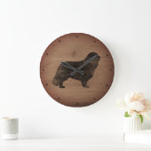 Cavalier King Charles Spaniel Silhouette Rustic Grote Klok (Huis)