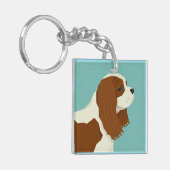 Cavalier King Charles Spaniel Sleutelhanger (Voorkant Links)