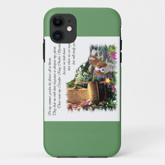 Cavalier King Charles Spaniel Summer Garden Case-Mate iPhone Case (Achterkant)