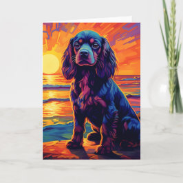 Cavalier King Charles Spaniel Sunset/Sunrise Kaart