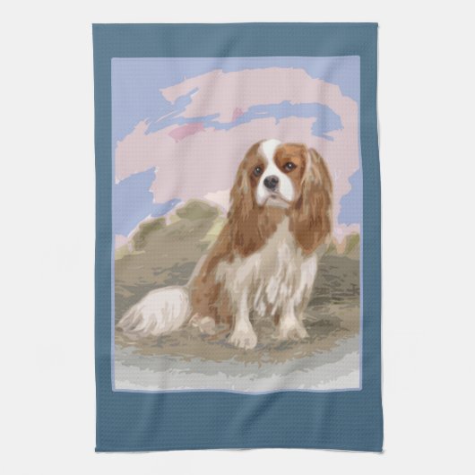 Cavalier King Charles Spaniel Tea Towel Theedoek (Verticaal)