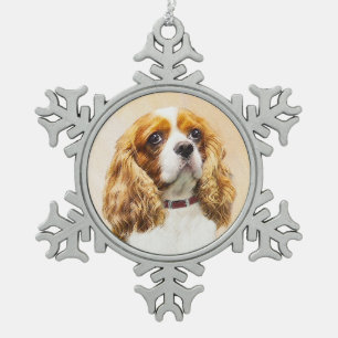 Cavalier King Charles Spaniel Tin Sneeuwvlok Ornament