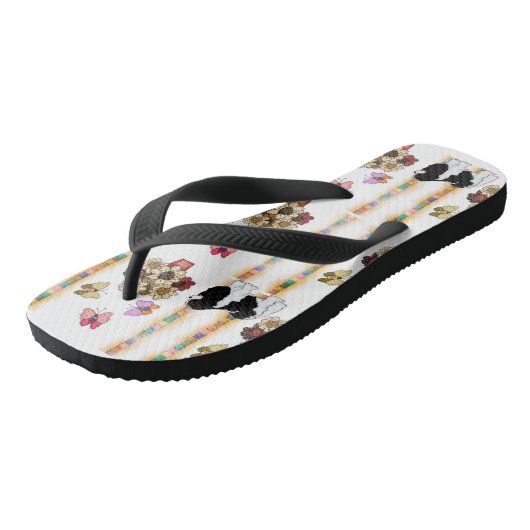 Cavalier King Charles Spaniel, Tri Teenslippers (Schuin)