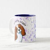 Cavalier King Charles Spaniel Two-Tone Coffee Mok (Voorkant links)