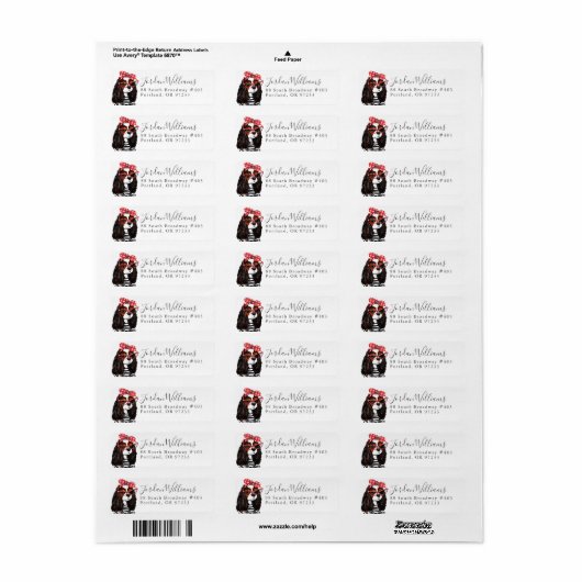 Cavalier King Charles Spaniel uit Parijs met liefd Etiket (Full Sheet)